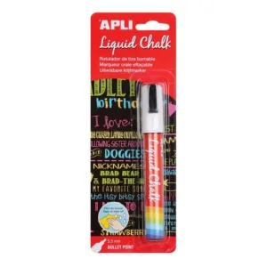 Rotulador tiza liquida Apli blanco